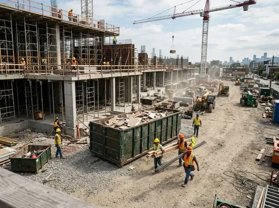 commercial-construction-site-w-002 — frequently asked questions, Low Cost Construction Dumpster Rental in St. Louis Park, MN